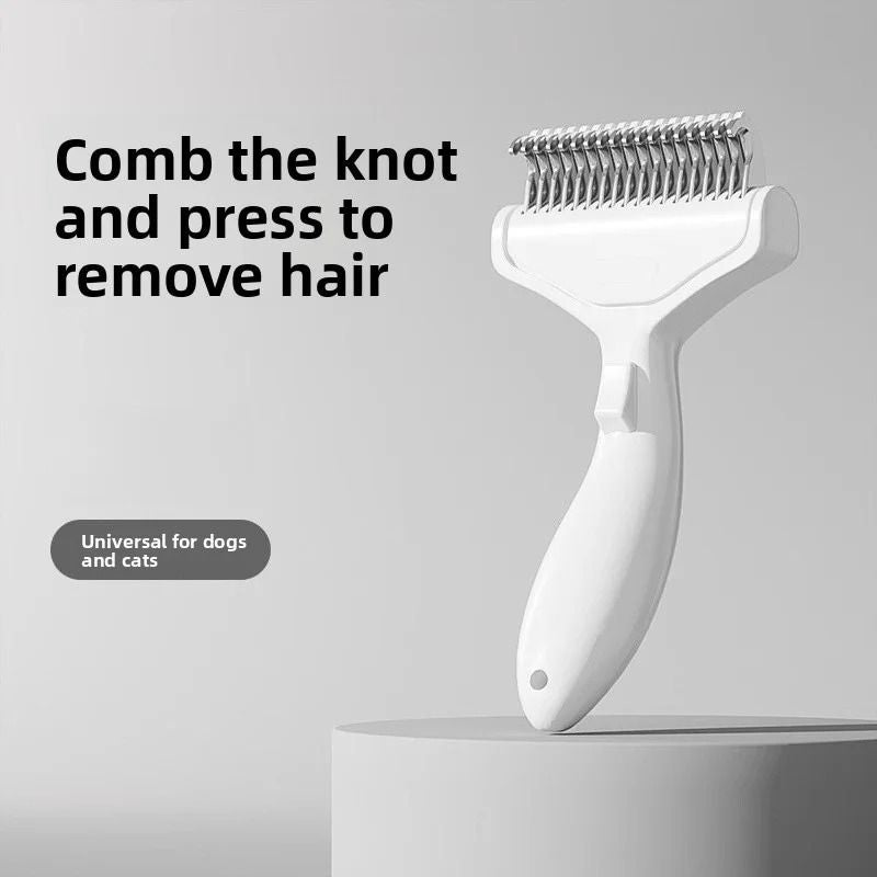 Curved Floating Pet Grooming Brush For Long Hair Dogs And Cats 4