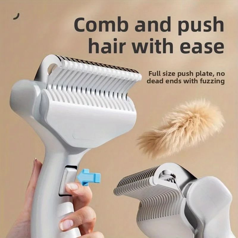 Curved Floating Pet Grooming Brush For Long Hair Dogs And Cats 5