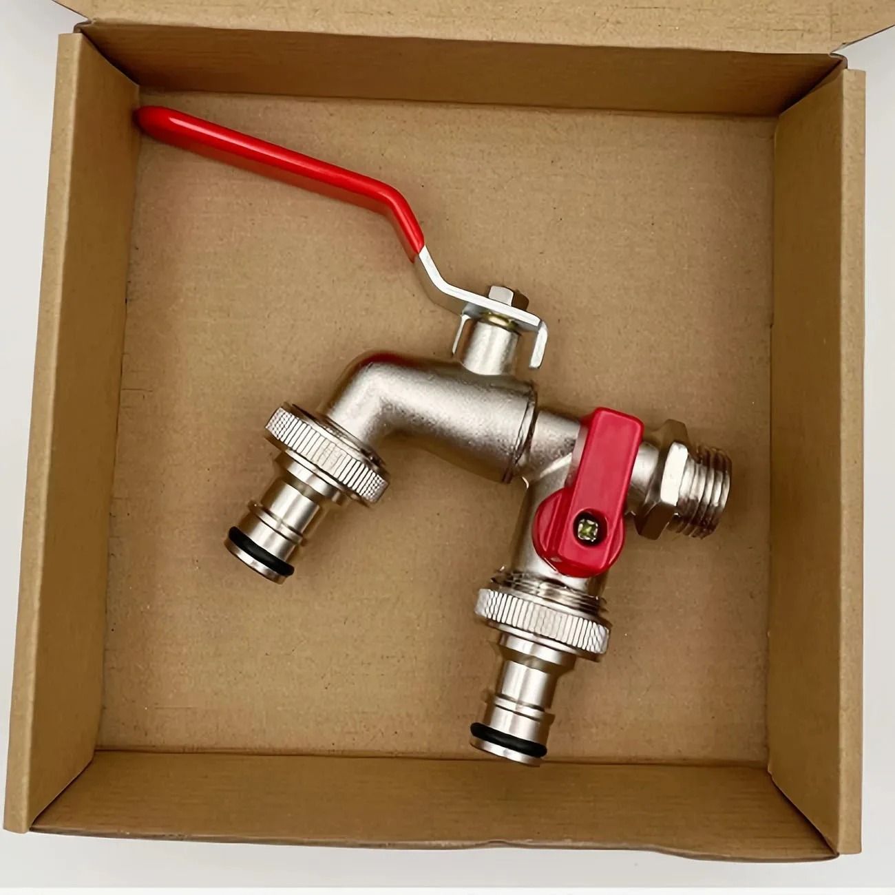 Heavy Duty Brass Garden Water Faucet with Easy-Turn Lever Handle