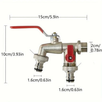 Heavy Duty Brass Garden Water Faucet With EasyTurn Lever Handle 1