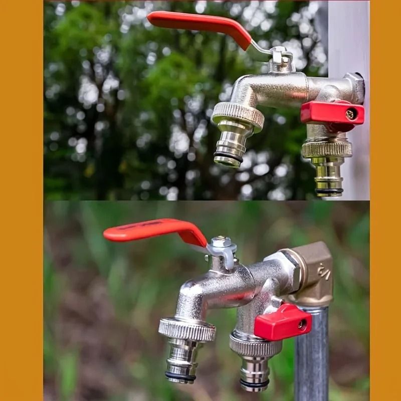 Heavy Duty Brass Garden Water Faucet With EasyTurn Lever Handle 2