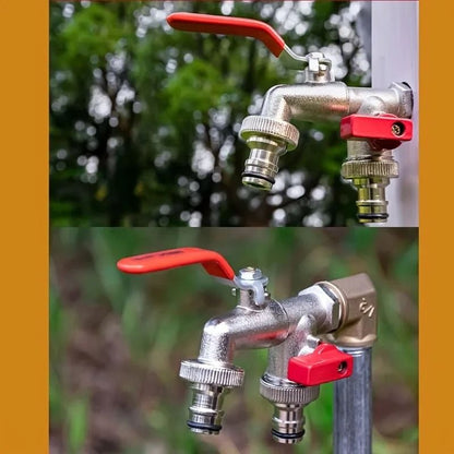 Heavy Duty Brass Garden Water Faucet With EasyTurn Lever Handle 2