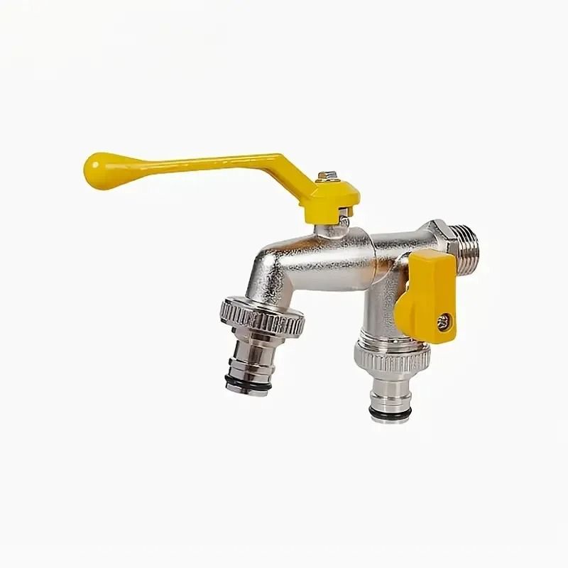 Heavy Duty Brass Garden Water Faucet With EasyTurn Lever Handle 8