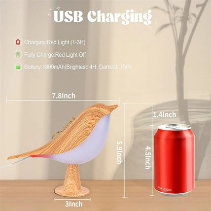 LED Touch Control Bird Lamp With Rechargeable Battery And Dimmable Light For Any Room 1