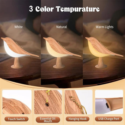 LED Touch Control Bird Lamp With Rechargeable Battery And Dimmable Light For Any Room 2
