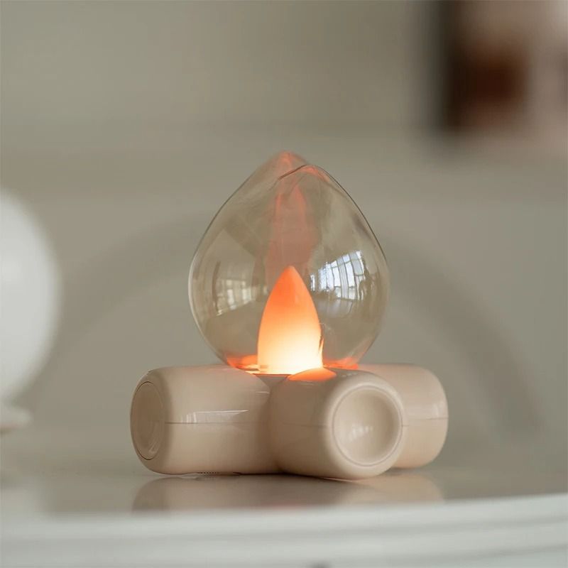 LED Flame Table Lamp With Fireplace Light Effect For Bedroom Living Room Or Bar Decor 3
