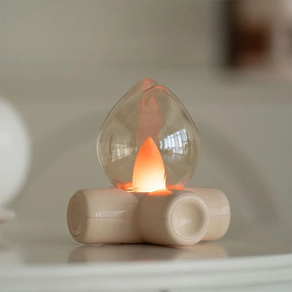 LED Flame Table Lamp With Fireplace Light Effect For Bedroom Living Room Or Bar Decor 3