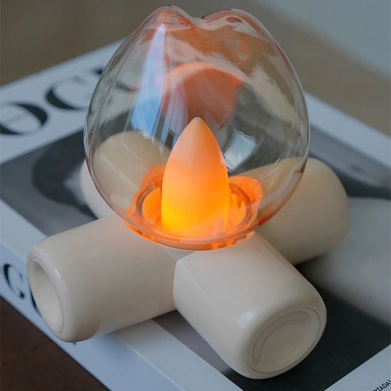 LED Flame Table Lamp With Fireplace Light Effect For Bedroom Living Room Or Bar Decor 4