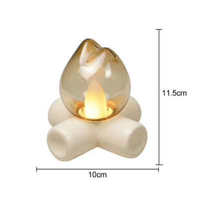 LED Flame Table Lamp With Fireplace Light Effect For Bedroom Living Room Or Bar Decor 6