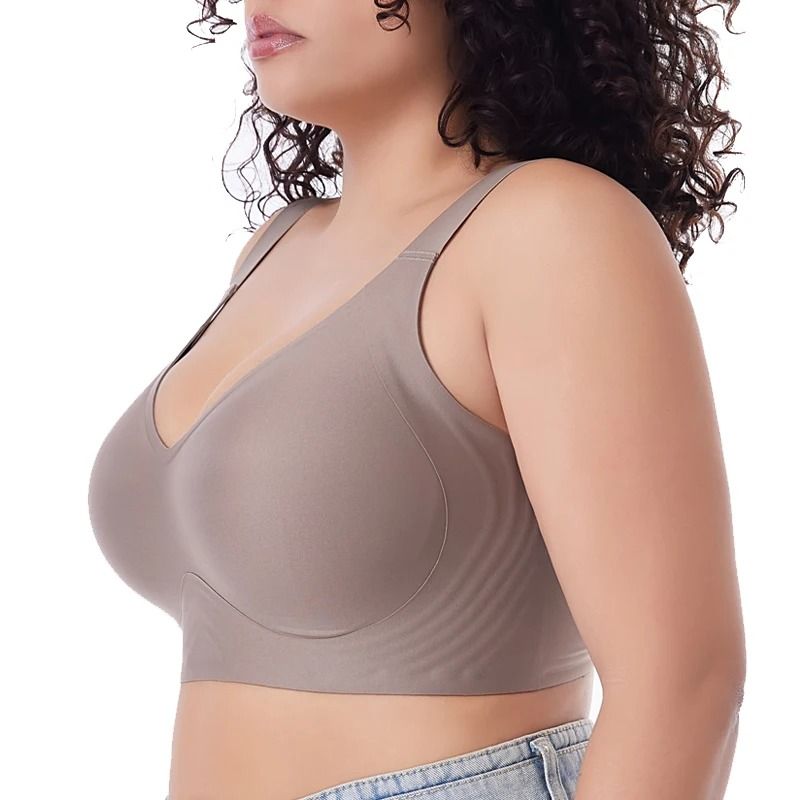 Womens Seamless Push Up Bra With Wireless Thin Cup And Plus Size Fit M To 6XL 2