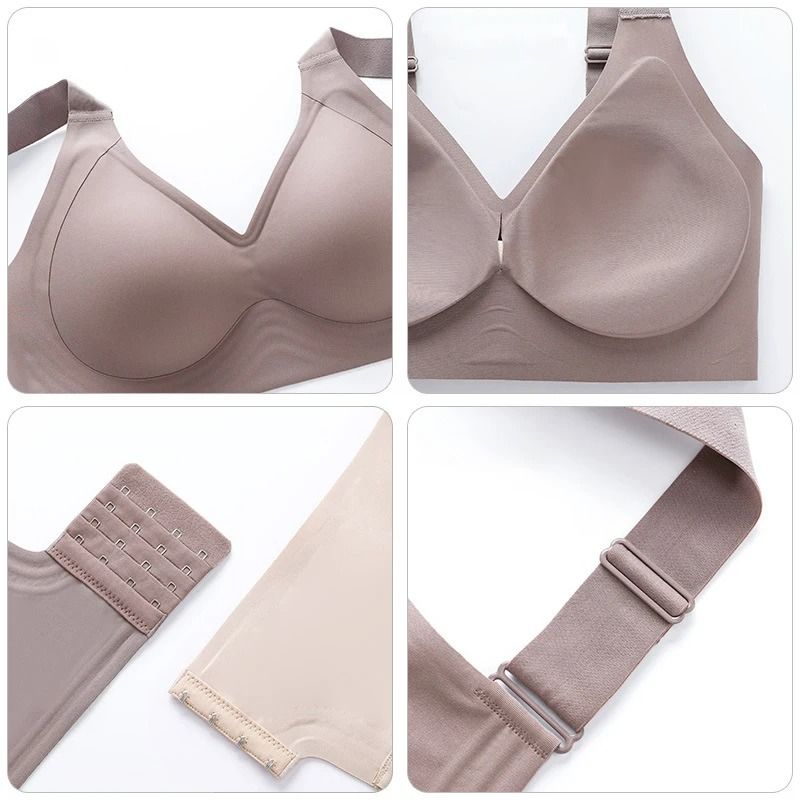 Womens Seamless Push Up Bra With Wireless Thin Cup And Plus Size Fit M To 6XL 4