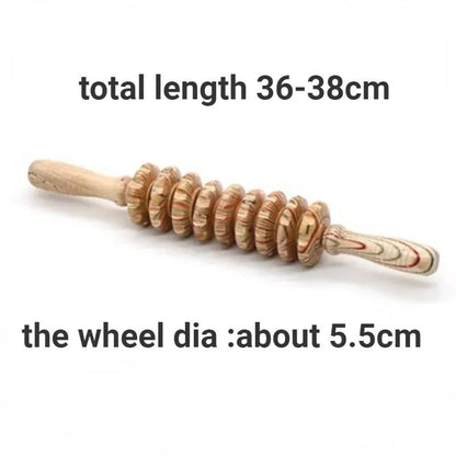Wood Roller Massage Tool For Cellulite Relief And Body Shaping With Muscle Recovery Benefits 4