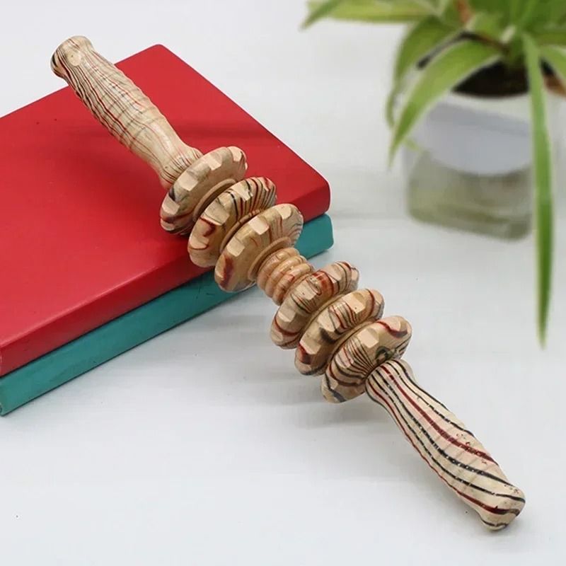 Wood Roller Massage Tool For Cellulite Relief And Body Shaping With Muscle Recovery Benefits 6