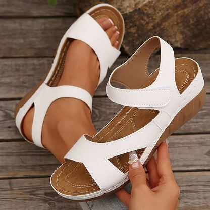 Womens Summer Wedge Heel Sandals with Soft Sole and Casual Open Toe Design