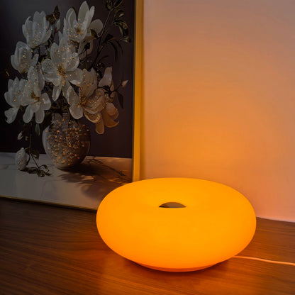 Modern Bauhaus Donut Table Lamp with USB Plug for Bedroom and Living Room Decor