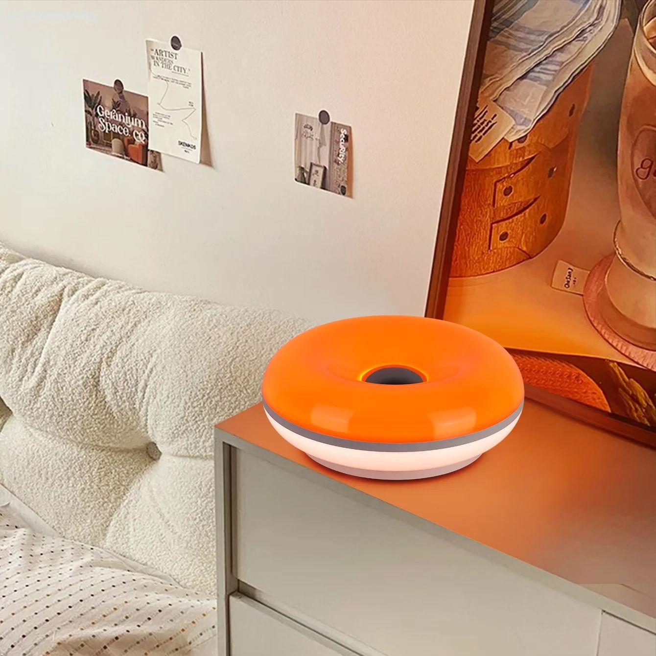 Modern Bauhaus Donut Table Lamp With USB Plug For Bedroom And Living Room Decor 4