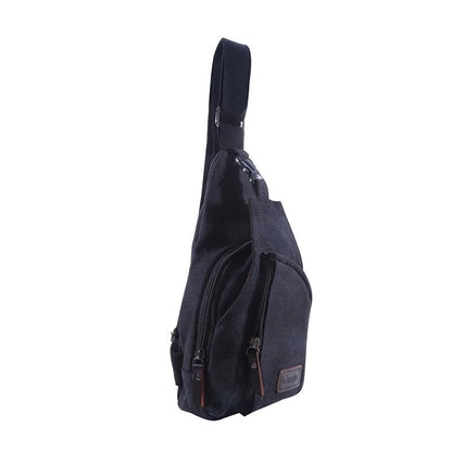 Mens Vintage Canvas Sling Bag With Adjustable Strap For Travel And Everyday Carry 3