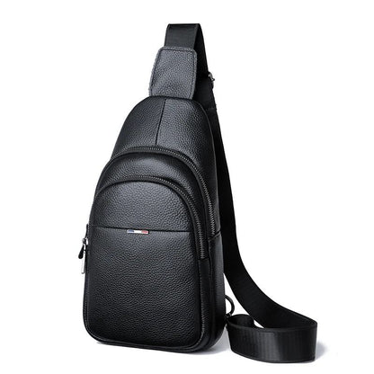 Mens Genuine Leather Crossbody Chest Bag With Adjustable Strap For Daily Travel And Casual Use 6