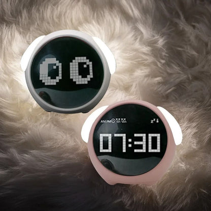 Voice Controlled Cute Alarm Clock With Night Light And Thermometer For Kids And Home Decor 4
