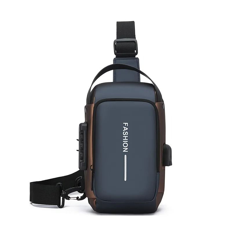 Stylish Mens Sling Bag Durable Oxford Fabric Crossbody Chest Pack With Phone Pocket 6