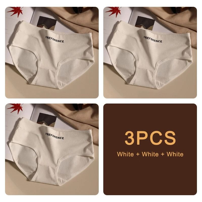 3 Piece Seamless Cotton Womens Underwear Set In Soft Breathable Fabric 10