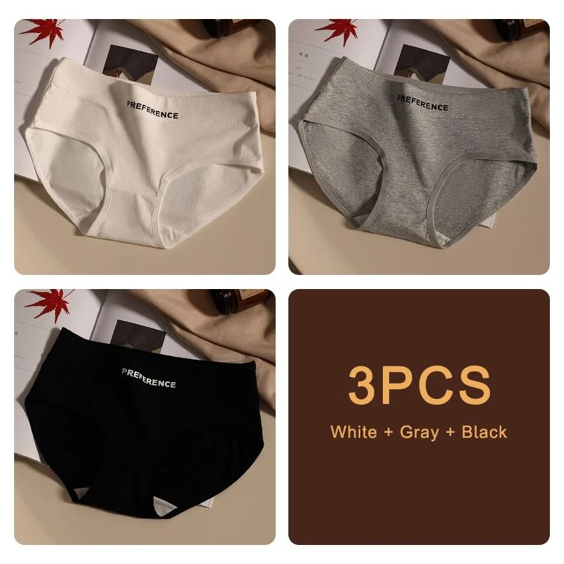 3 Piece Seamless Cotton Womens Underwear Set In Soft Breathable Fabric 11