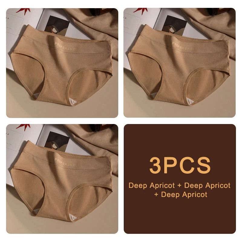 3 Piece Seamless Cotton Womens Underwear Set In Soft Breathable Fabric 17