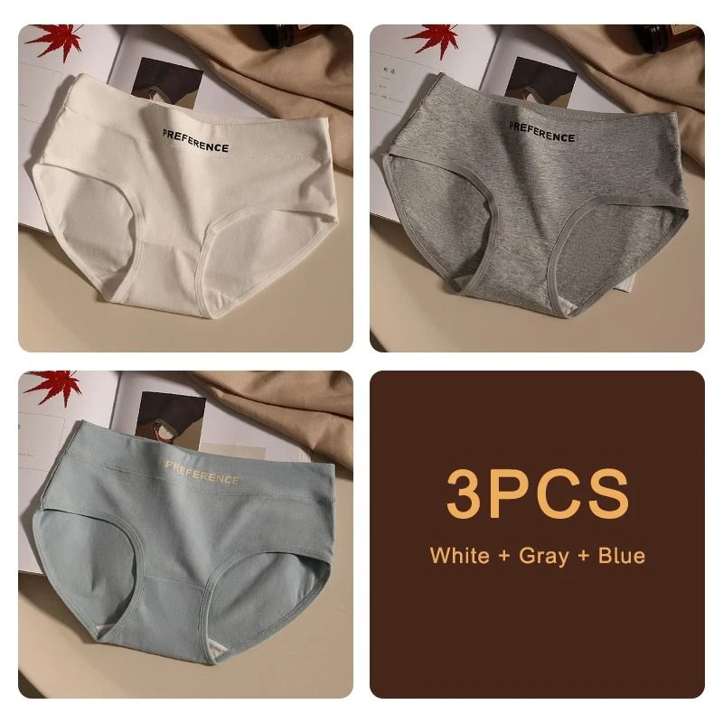 3 Piece Seamless Cotton Womens Underwear Set In Soft Breathable Fabric 18