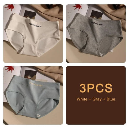 3 Piece Seamless Cotton Womens Underwear Set In Soft Breathable Fabric 18