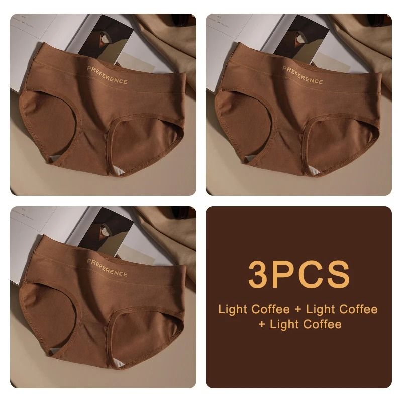 3 Piece Seamless Cotton Womens Underwear Set In Soft Breathable Fabric 6