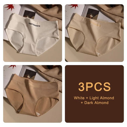 3 Piece Seamless Cotton Womens Underwear Set In Soft Breathable Fabric 7