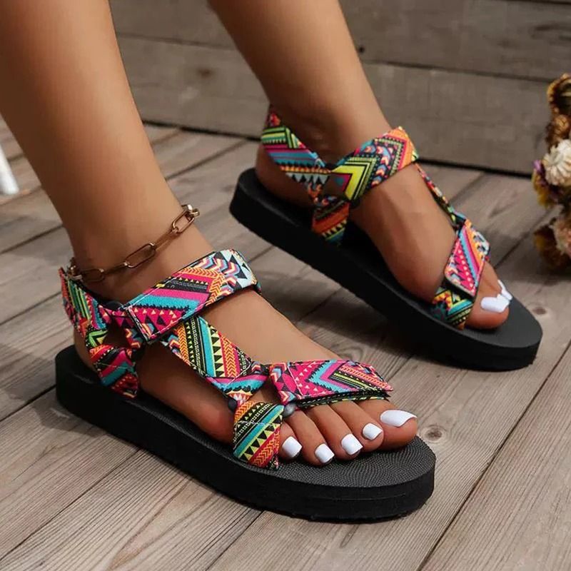 Summer Flat Women Beach Sandals With Hemp Rope Sole And Slip On Design 2