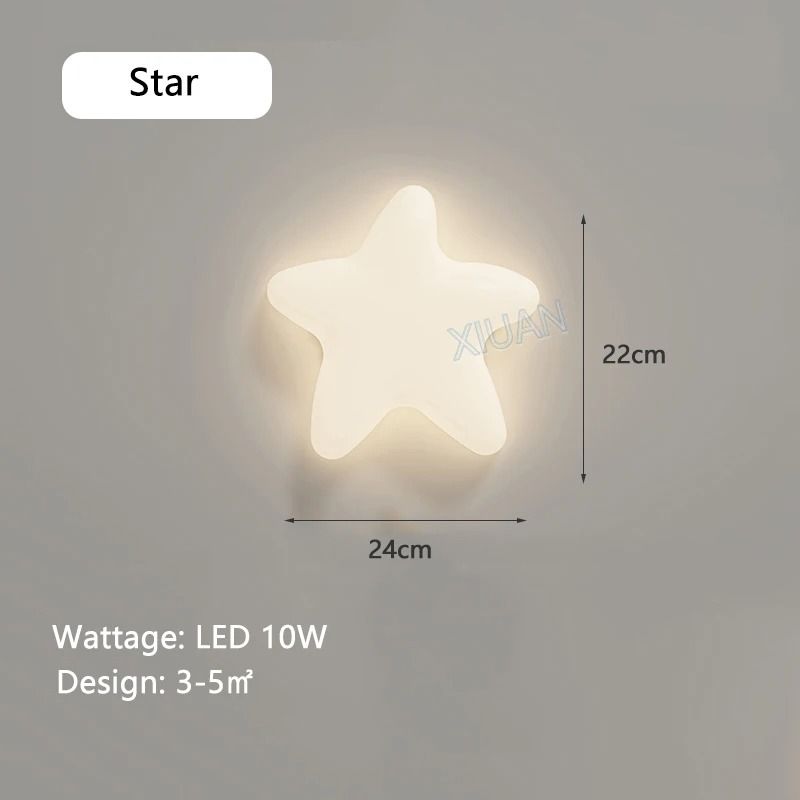 Cloud Shape Wall Lamp For Kids Bedroom Or Nursery With Soft Glow And Star Accents 7