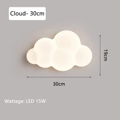 Cloud Shape Wall Lamp For Kids Bedroom Or Nursery With Soft Glow And Star Accents 9