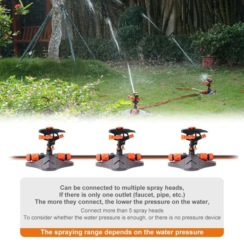 Upgraded 360 Degree Rotating Garden Water Sprinkler With Adjustable Angle And Large Coverage 2