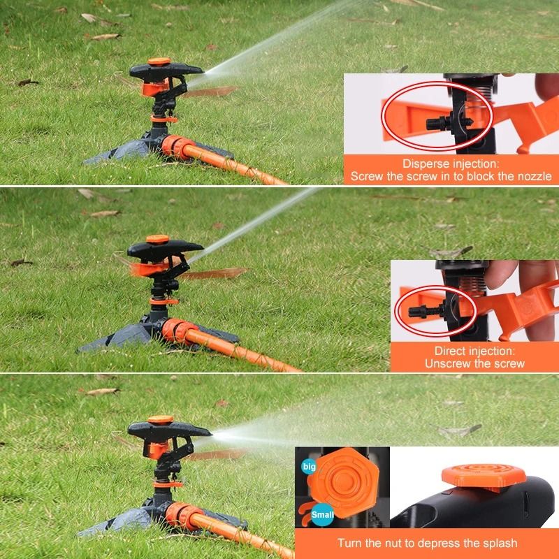Upgraded 360 Degree Rotating Garden Water Sprinkler With Adjustable Angle And Large Coverage 4