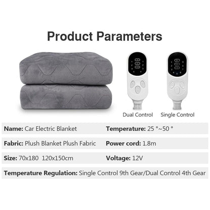 12V Electric Blanket Plush Heated Mattress For Car And RV Travel 1
