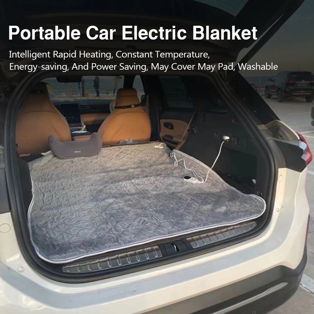 12V Electric Blanket Plush Heated Mattress For Car And RV Travel 5