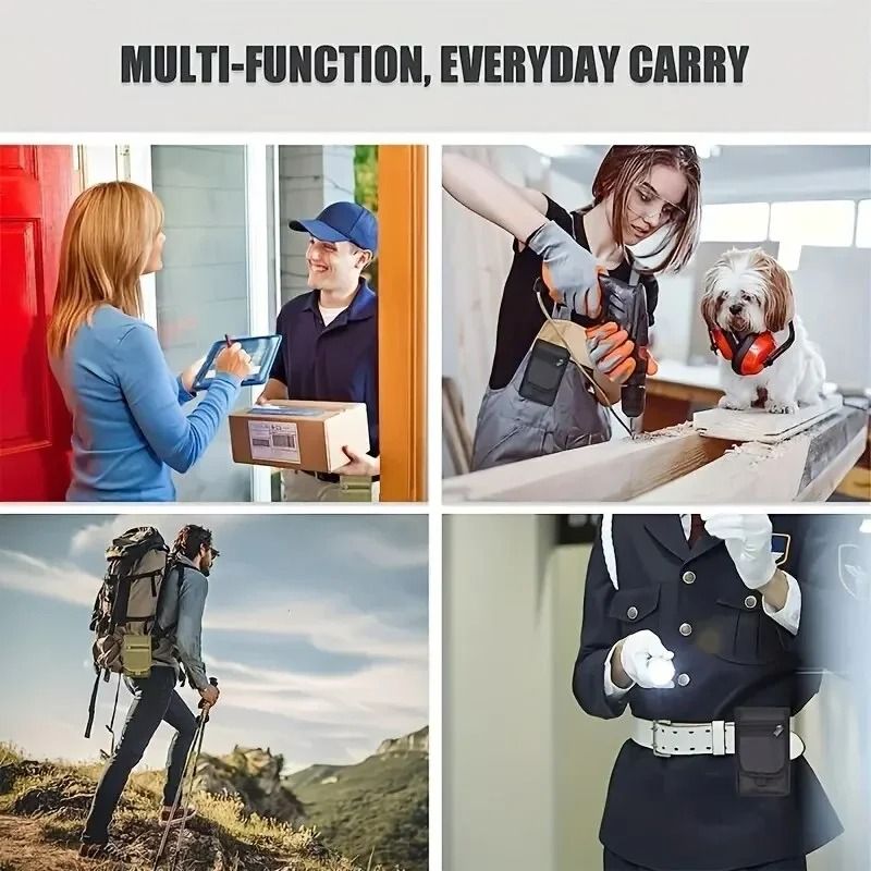 Mobile Phone Waist Hanging Bag With Pen Slot And Flip Top Closure 1