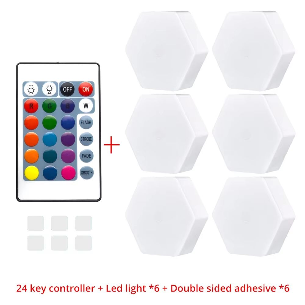 Modular TouchSensitive RGB Hexagon Wall Light  Wireless Quantum LED Panels For Ambient Lighting 11