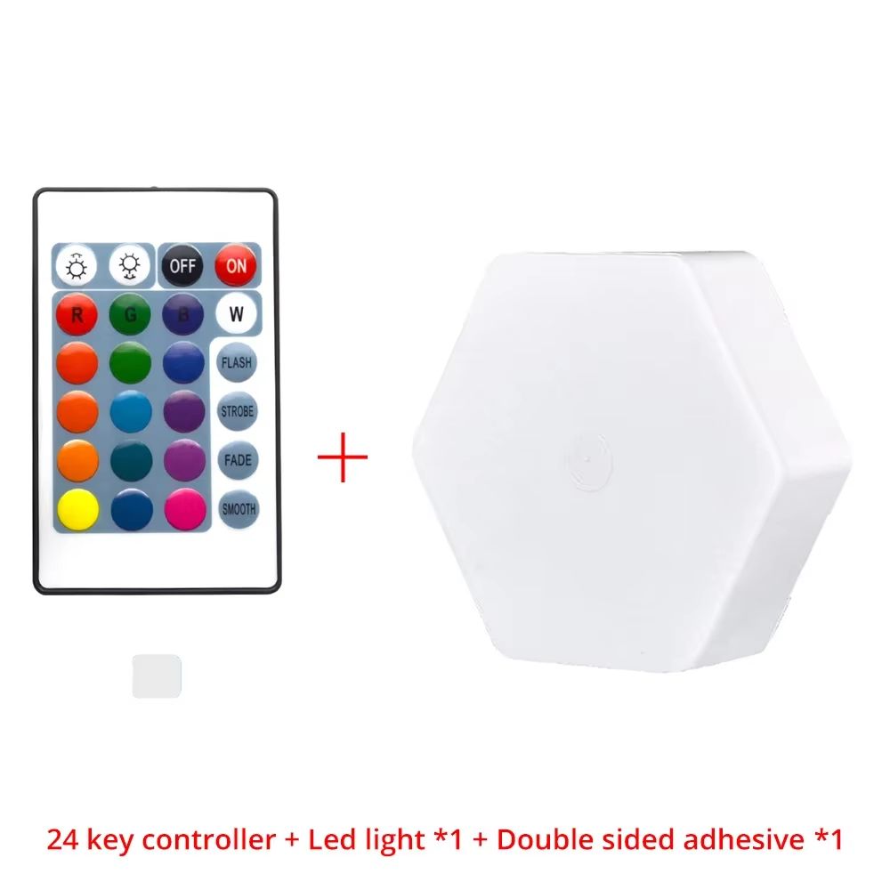 Modular TouchSensitive RGB Hexagon Wall Light  Wireless Quantum LED Panels For Ambient Lighting 5