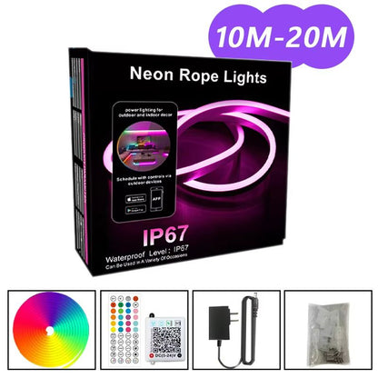 VividGlow 24V RGB Neon LED Strip Light With Bluetooth Music Sync  5m To 30m 9