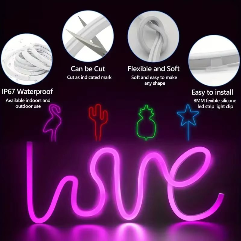 VividGlow 24V RGB Neon LED Strip Light With Bluetooth Music Sync  5m To 30m 2