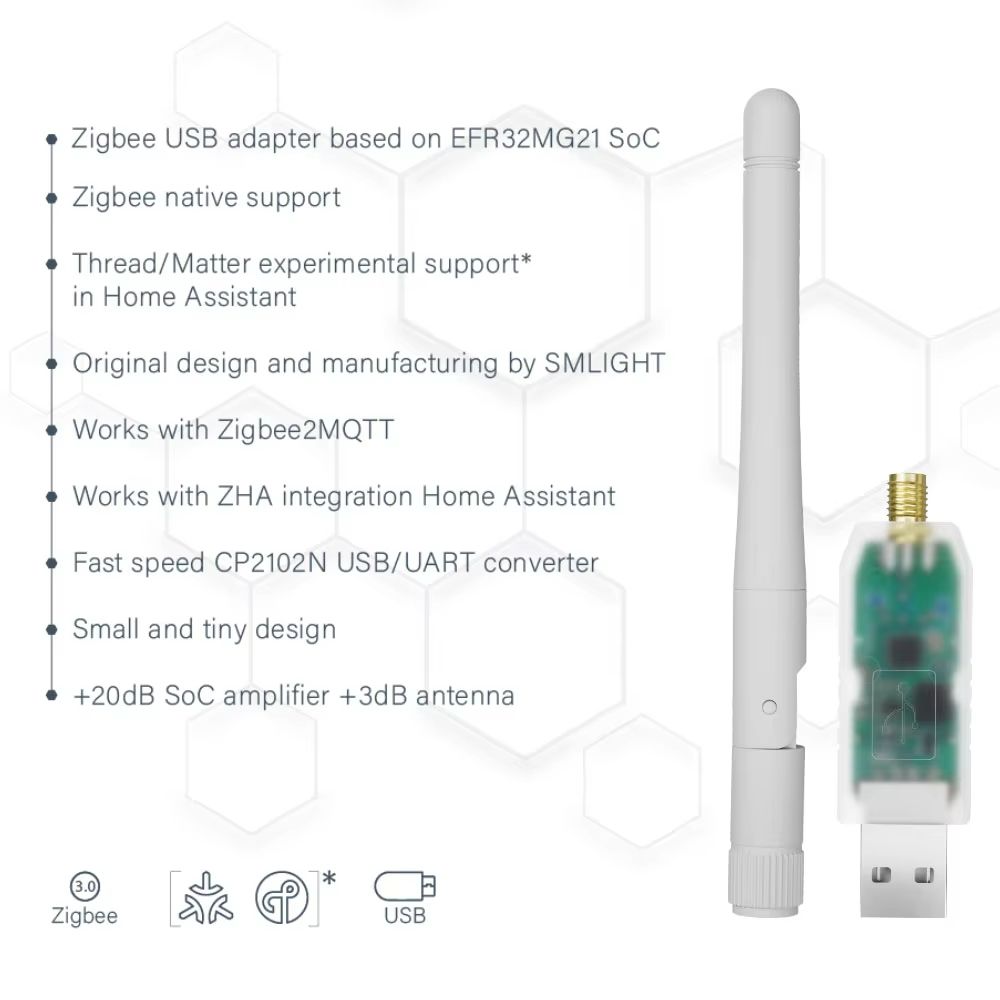 SMLight Zigbee 30 USB Adapter  Compact Matter  Thread Gateway For Home Assistant ZHA  Zigbee2MQTT 2