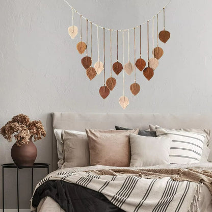 Bohemian Leaf  Feather Macrame Wall Decor  Chic Boho Wall Art Tapestry 3