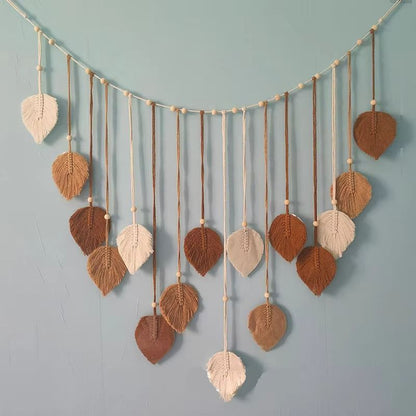 Bohemian Leaf  Feather Macrame Wall Decor  Chic Boho Wall Art Tapestry 7