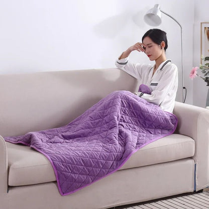 USB Heated Blanket Winter Shawl Washable Electric Body Warmer 5