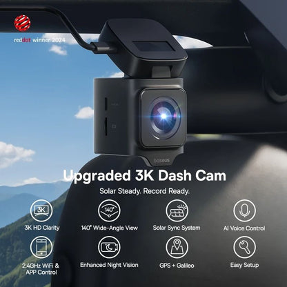 Dual Dash Cam Set With 3K Front And Rear Cameras GPS And 24H Parking Mode 2