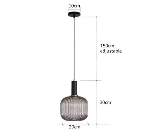 Colorful Retro Glass Pendant Light For Kitchen Bedroom Or Living Room 10