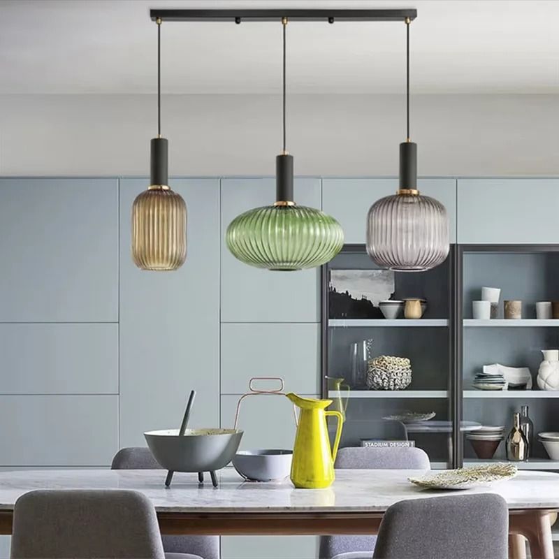 Colorful Retro Glass Pendant Light For Kitchen Bedroom Or Living Room 5